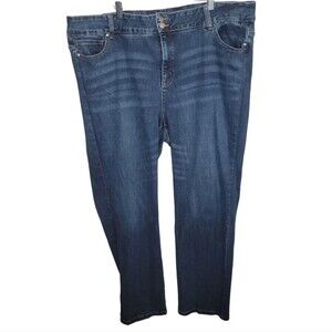 Lane Bryant high-rise straight tighter tummy denim jeans size 28L/Tall